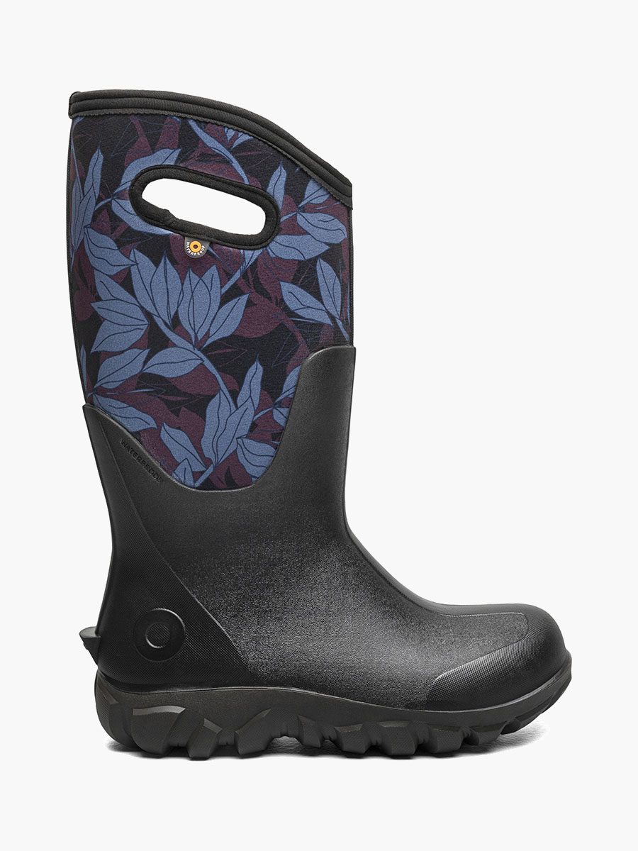 Classic Seamless Tall Outline Leaves Women's Farm Boots